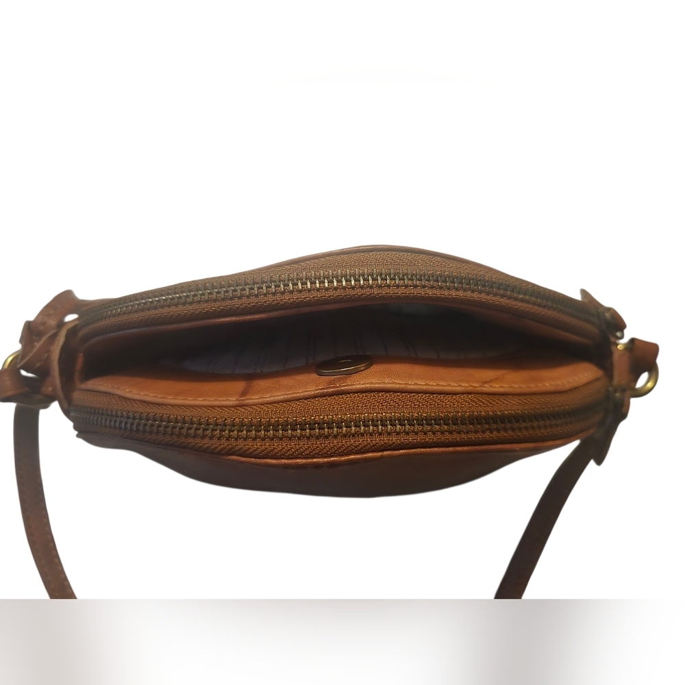 FRYE Leather Crossbody Distressed Brown Bag - Picture 11 of 12
